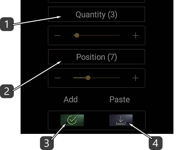 add fader and label numbered description