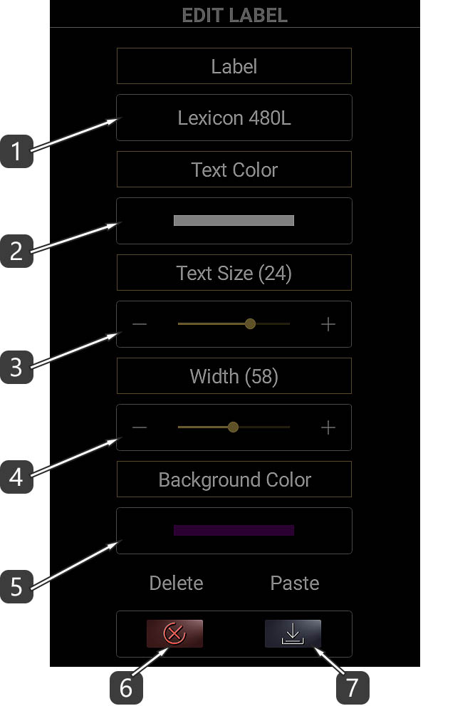 edit label numbered description