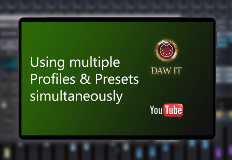 Using multiple Profiles in DAW IT